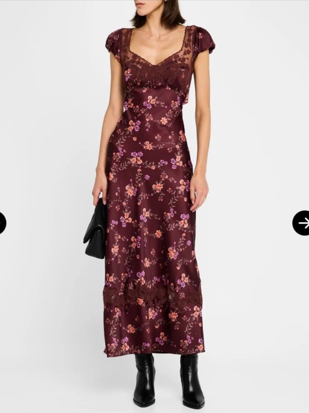 Free People Butterfly Babe Cap-Sleeve Midi Dress